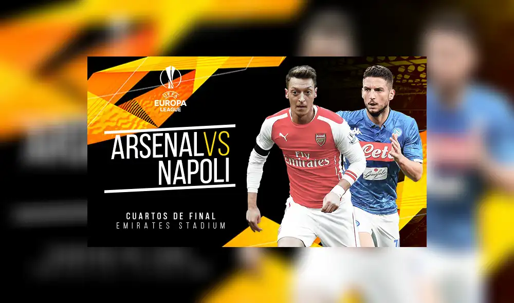 Arsenal derrotó 2-0 al Napoli por los cuartos de la Europa League [RESUMEN]