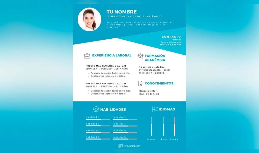 Este es el modelo correcto de Currículum para conseguir trabajo Este es el modelo correcto de Currículum para conseguir trabajo