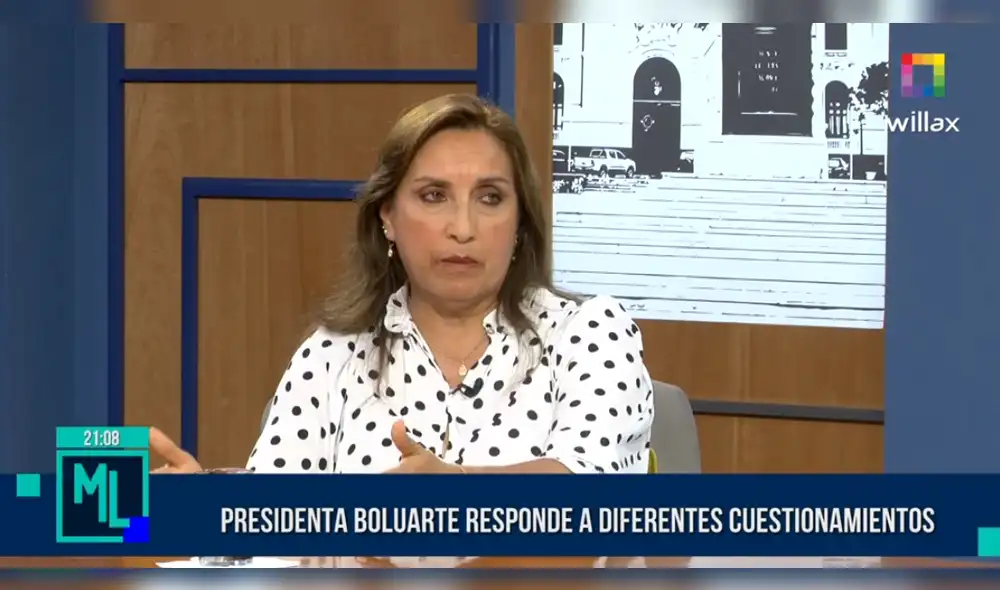 Dina Boluarte tomó distancia de la izquierda. Foto: captura Willax TV