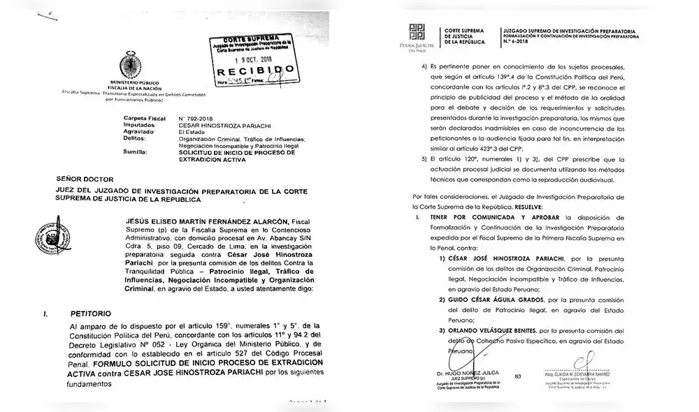 Fiscalía solicitó al Poder Judicial iniciar el proceso de extradición