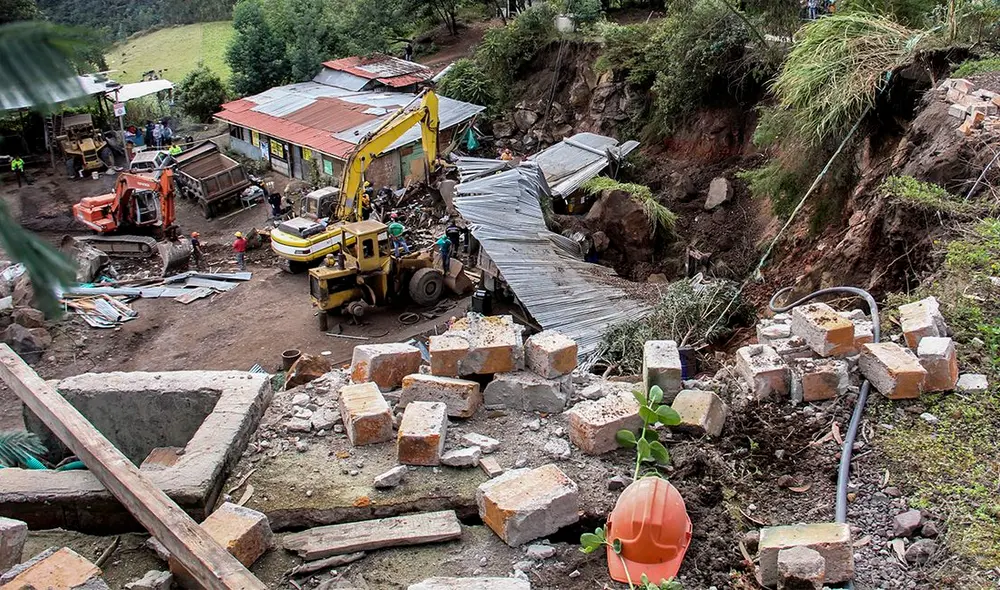 Consecuencias de lo que dejó un sismo en Colombia en el 2018. Foto: AFP