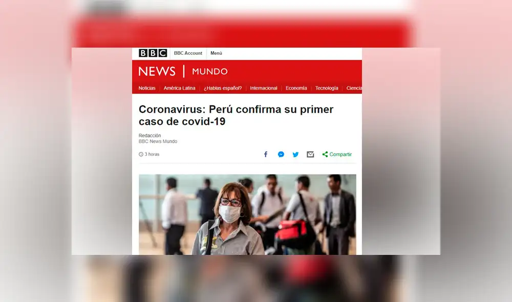 Medios internacionales sumaron el primer caso de coronavirus en Perú a los más de 100.000 casos de COVID-19 en el mundo. (Foto: Composición)