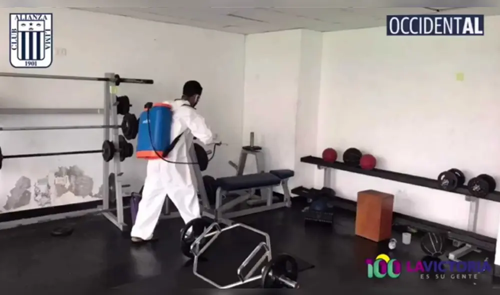 Alianza Lima: hinchas desinfectaron instalaciones del estadio Matute.