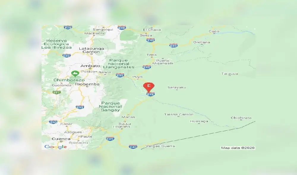 El sismo de magnitud 4,7 se dio con epicentro a 38.62 kilómetros de Puyo, informó el Instituto Geofísico. Foto: IG