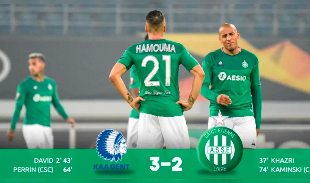 Saint Etienne vs Gent: Miguel Trauco fue titular y perdió en su debut de la Europa League. Saint Etienne vs Gent: Miguel Trauco fue titular y perdió en su debut de la Europa League.