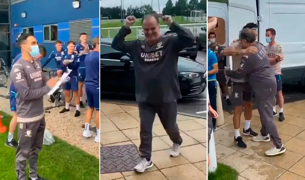 Marcelo Bielsa fue ovacionado por los jugadores del Leeds United. Foto: Twitter Marcelo Bielsa fue ovacionado por los jugadores del Leeds United. Foto: Twitter