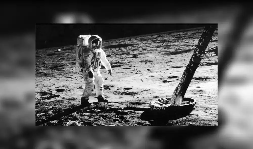 El día de la primera llegada del hombre a la Luna. Foto: NASA