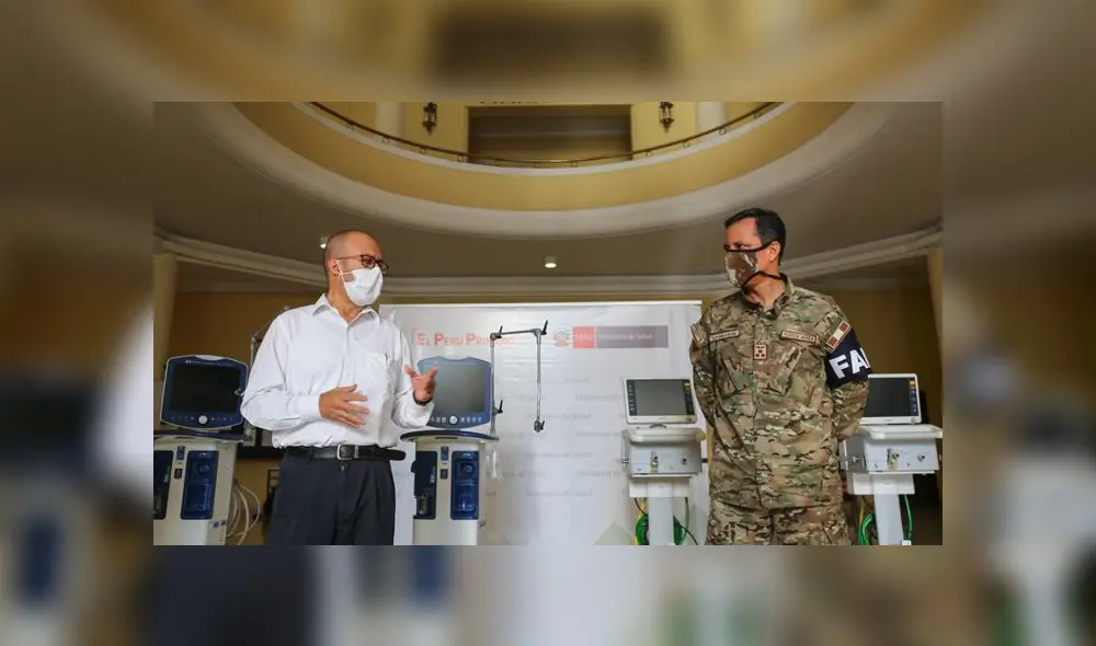 La entrega de los equipos se produce bajo la estrategia ‘La Salud nos une’, en la que el Servicio de Electrónica de la Fuerza Aérea se compromete a reparar ventiladores mecánicos para pacientes UCI.(Foto: Minsa) La entrega de los equipos se produce bajo la estrategia ‘La Salud nos une’, en la que el Servicio de Electrónica de la Fuerza Aérea se compromete a reparar ventiladores mecánicos para pacientes UCI.(Foto: Minsa)