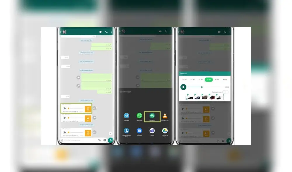 De forma fácil puedes acelerar tus audios de WhatsApp.