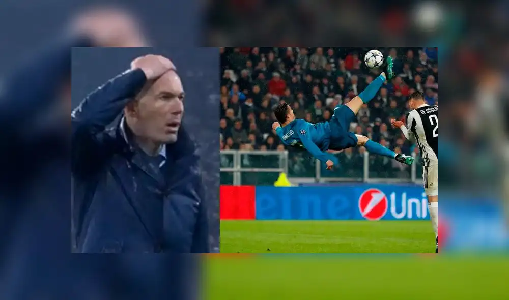 Real Madrid: así reaccionó Zidane tras el golazo de chalaca de Cristiano Ronaldo  [VIDEO]