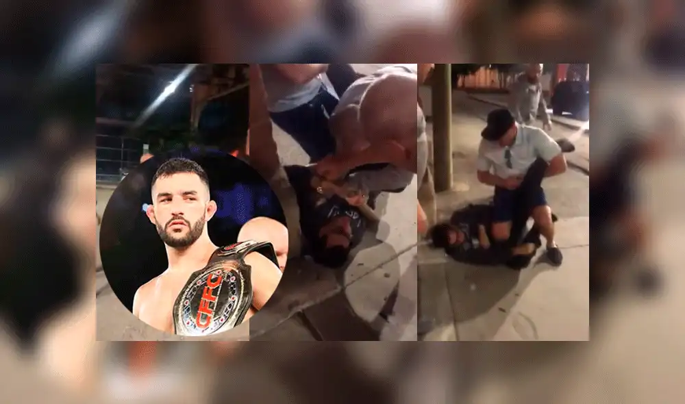 Peleador profesional reduce a hombre que intentó atacarlo con bate de béisbol [VIDEO]