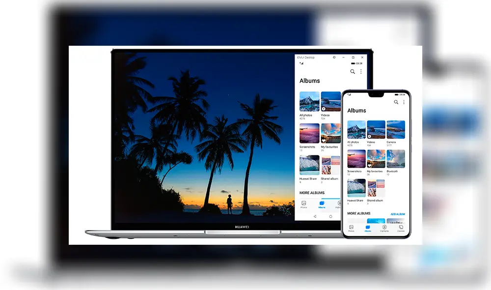 Función colaboración multipantalla de EMUI 10.
