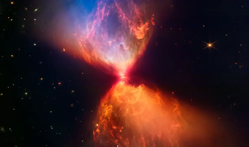 El James Webb captó la protoestrella L1527, ubicada a 450 años luz de la Tierra. Foto: NASA / ESA