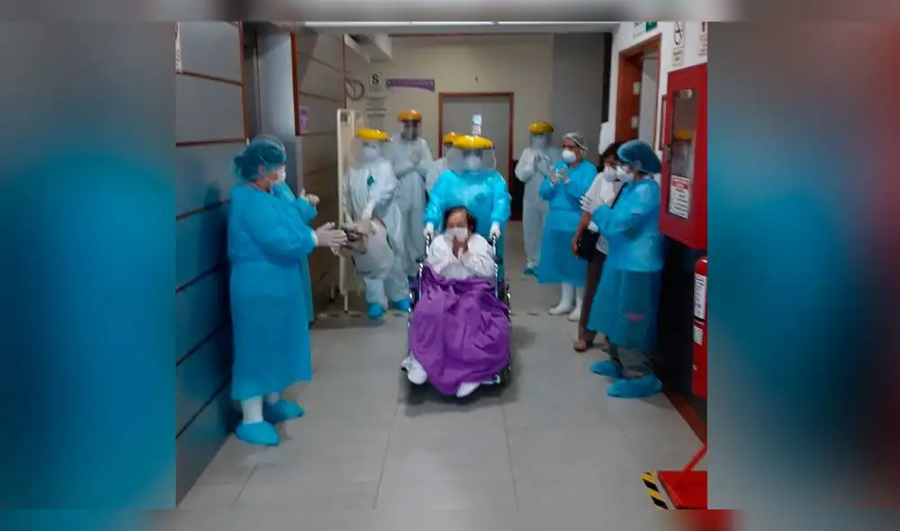 María fue despedida entre aplausos por el personal médico. María fue despedida entre aplausos por el personal médico.