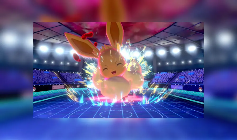Eevee forma Gigamax en Pokémon Escudo y Espada.
