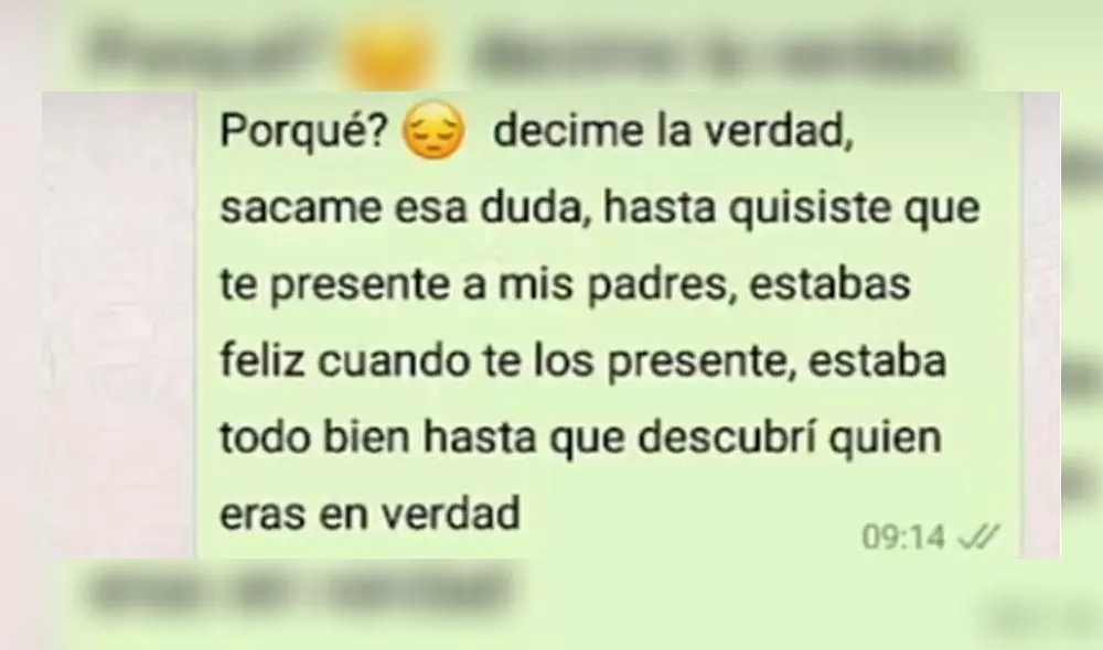 WhatsApp: chica le envía a ex su foto con su nuevo novio y él reacciona de forma conmovedora [FOTOS]