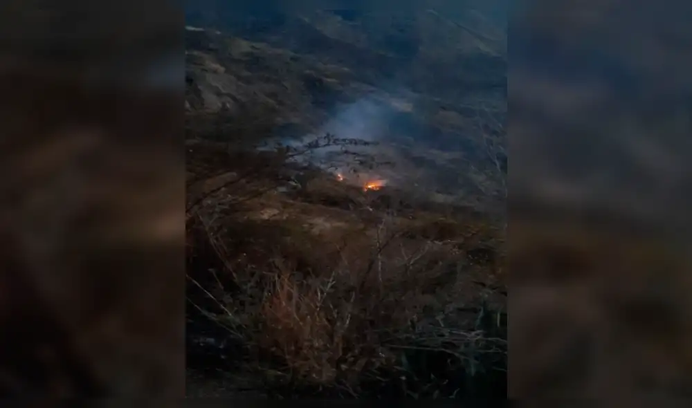 Incendio forestal en Áncash. Incendio forestal en Áncash.