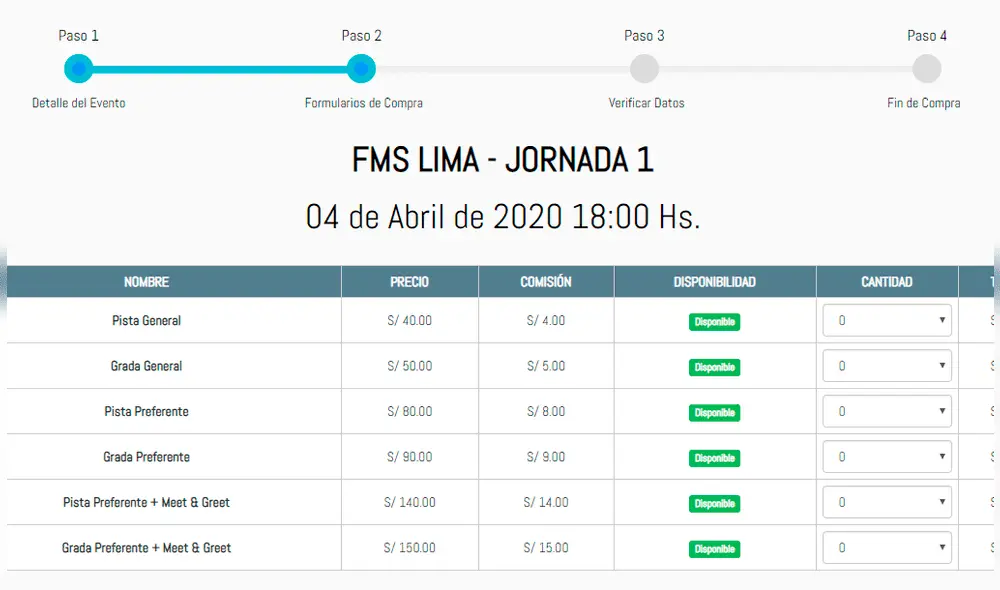 Venta de entradas, precios, lugar y fecha para la FMS Internacional y FMS Perú Venta de entradas, precios, lugar y fecha para la FMS Internacional y FMS Perú