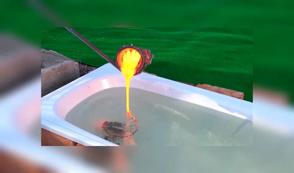 Un youtuber realizó un experimento con lava que dejó atónitos a miles de personas en redes sociales.