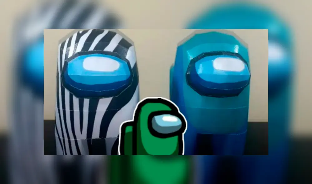 Las figuras de Among Us en papercraft miden 12 centímetros. Foto: Paper Jump.