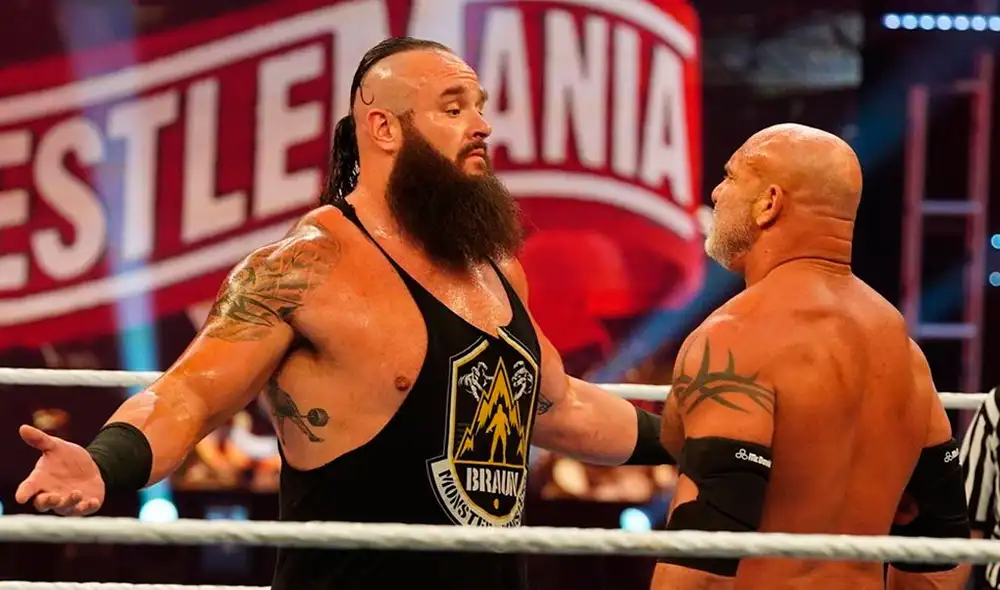 Braun Strowman derrotó a Goldberg  por el campeonato Mundial en WrestleMania 36. Foto: WWE