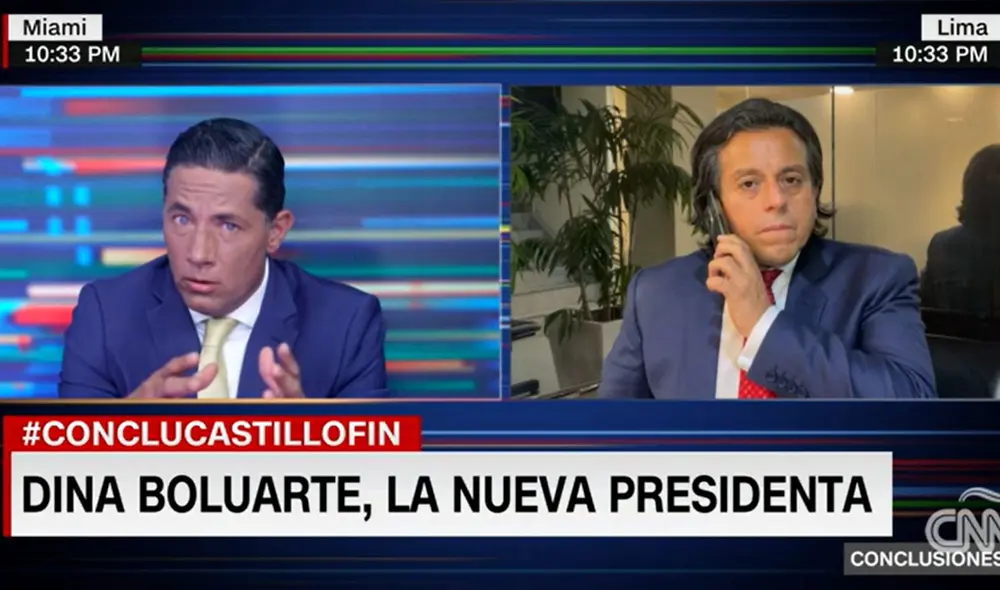 Edward Málaga fue increpado por Fernando del Rincón tras recordarle que la destitución de Pedro Castillo fue a causa de su "torpeza". Foto: CNN