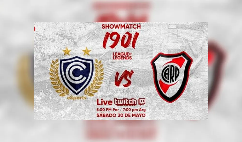 Las escuadras de e-Sports de Cienciano y River Plate se enfrentarán en un duelo amistoso internacional del evento llamado “Showmatch 1901”,