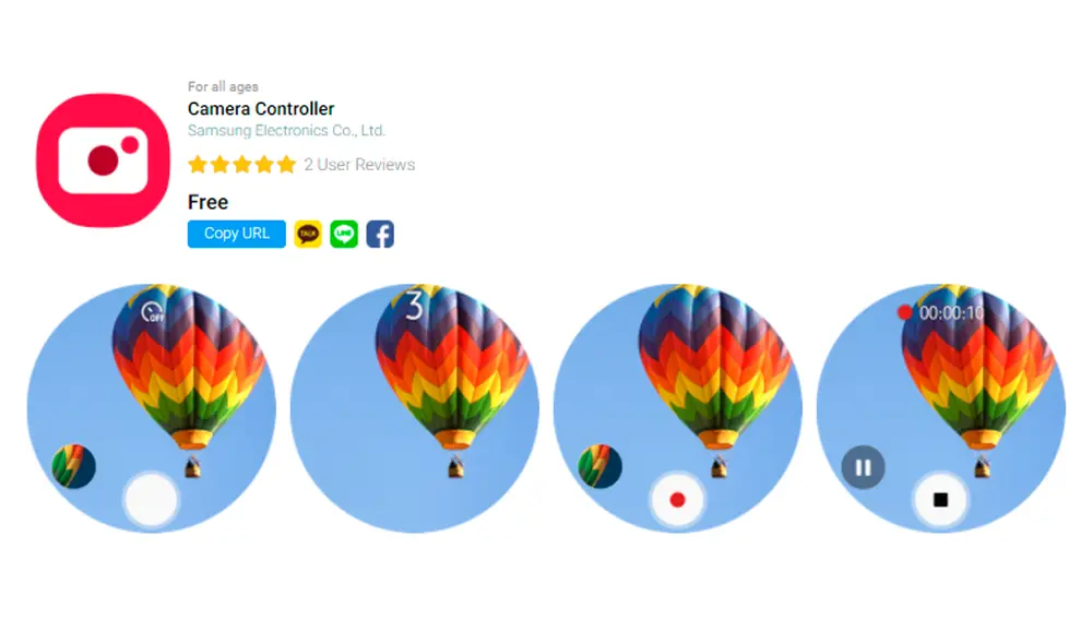 La aplicación Camera Controller. | Foto: Samsung