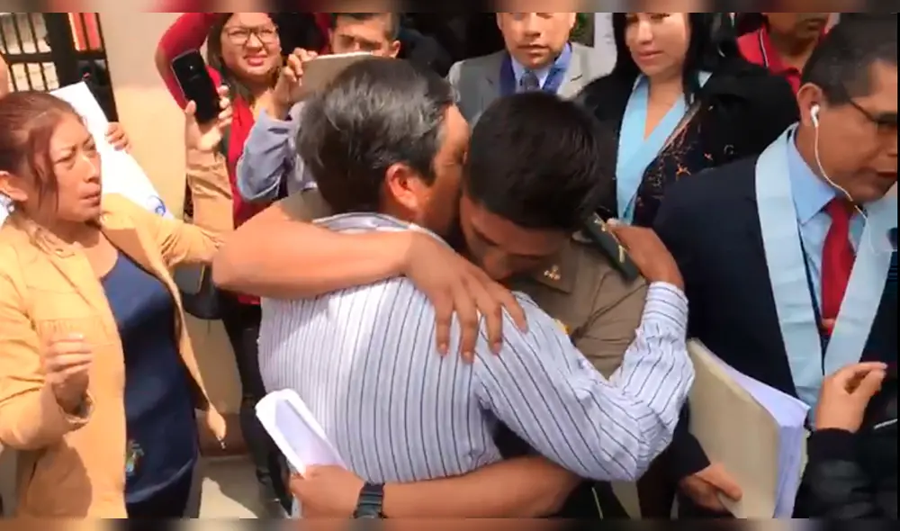 Respaldo para el policía Cueva, tras enfrentar pedido de 7 años de cárcel.