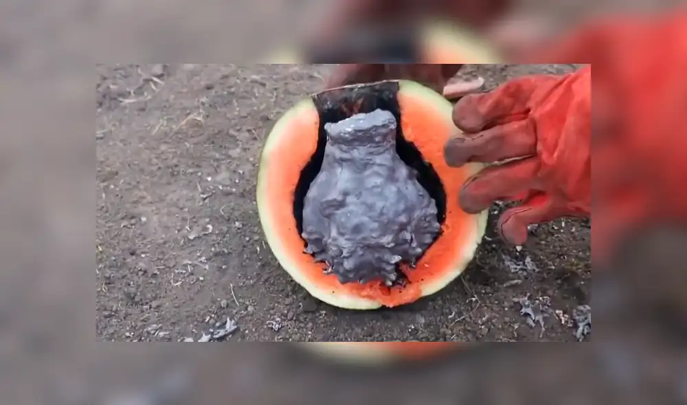 Facebook viral: realiza peligroso experimento con sandía y lava caliente que no debes imitar [VIDEO]