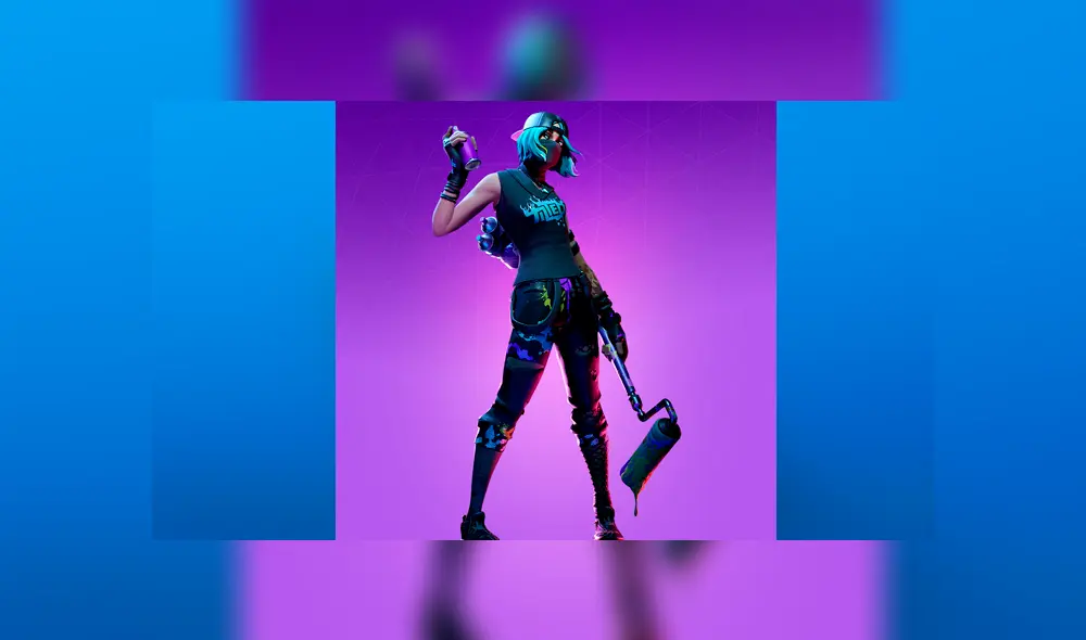Skin Neotéknica y sus variantes en la temporada 10 de Fortnite.