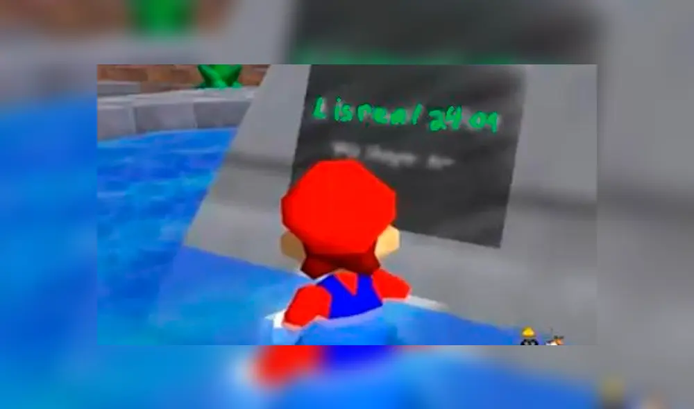 En Super Mario Bros hay una estatua que posiblemente diga "L is real 2401" en referencia a Luigi. Foto Spotart.