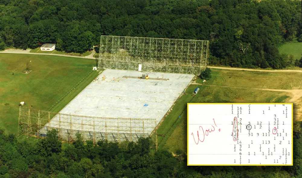 El radiotelescopio Big Ear, inaugurado en 1963, apoyó al programa de Búsqueda de Inteligencia Extraterrestre | Foto: Composición LR / Ohio State University Observatory / Wikipedia