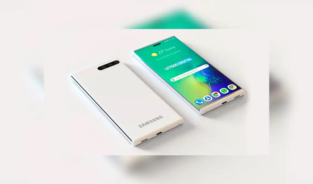 Así sería el Samsung con pantalla retráctil. | Foto: LetsGoDigital