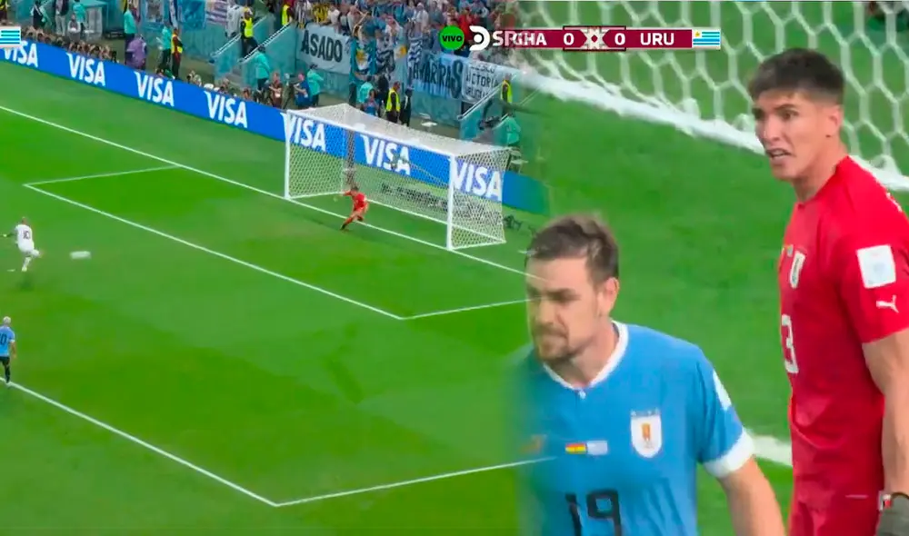 Ayew falló el penal y desperdició la chance de anotar el 1-0 para Ghana. Foto: captura/composición DirecTV Sports