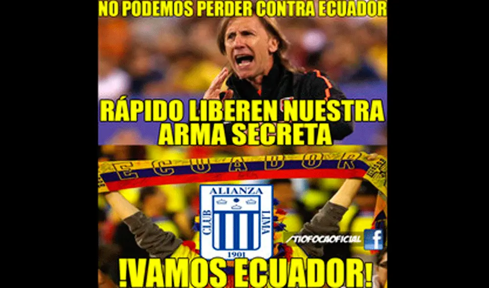 En Facebook aparecieron divertidos memes previo al amistoso internacional entre Perú y Ecuador. En Facebook aparecieron divertidos memes previo al amistoso internacional entre Perú y Ecuador.