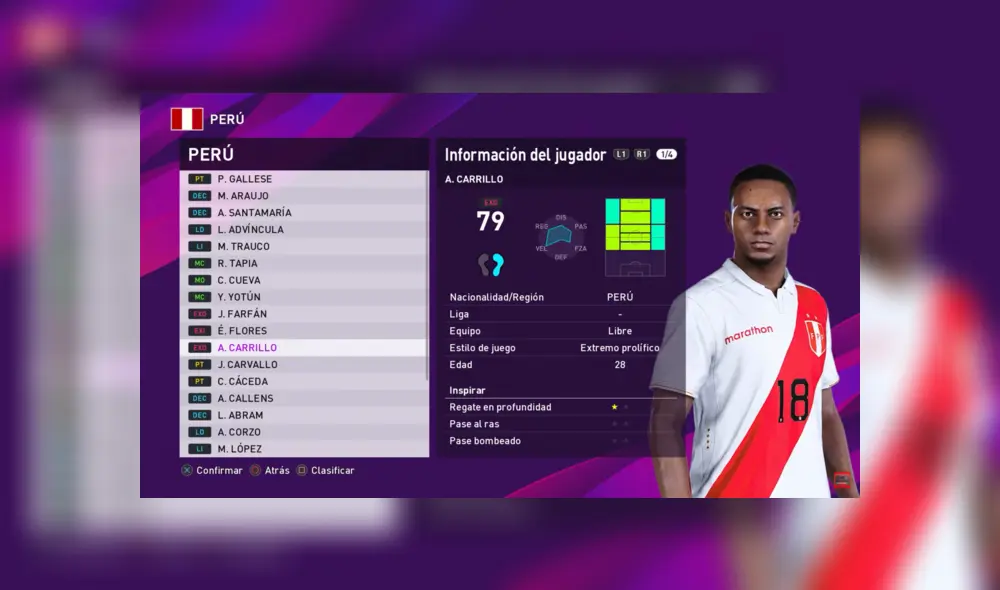 Perú en PES 2020.