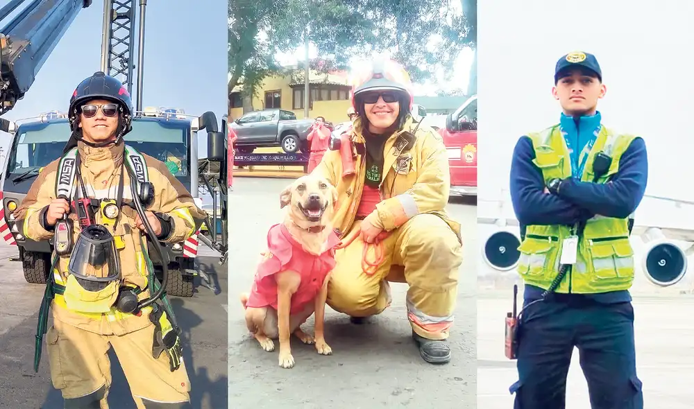 Experiencia. A los bomberos Manuel Villanueva, Ángel Torres y Nicolás Santa Gadea no les avisaron que durante la práctica en la pista de aterrizaje se encontraría una aeronave de Latam.