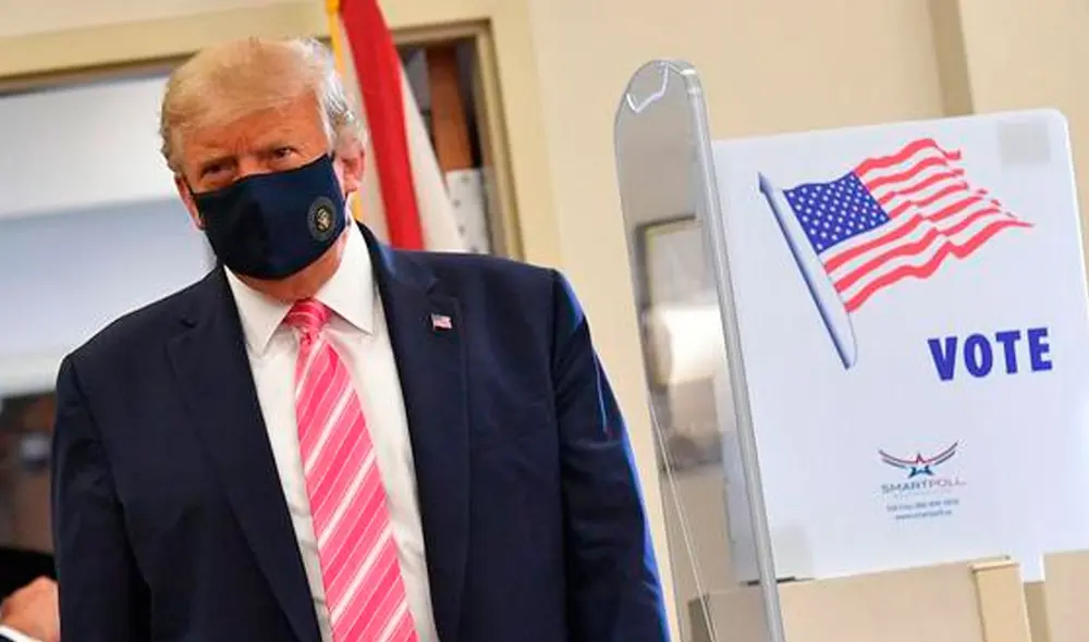 El presidente de Estados Unidos, Donald Trump, emitió su voto anticipado en la mañana del sábado en Florida. Foto: AFP El presidente de Estados Unidos, Donald Trump, emitió su voto anticipado en la mañana del sábado en Florida. Foto: AFP