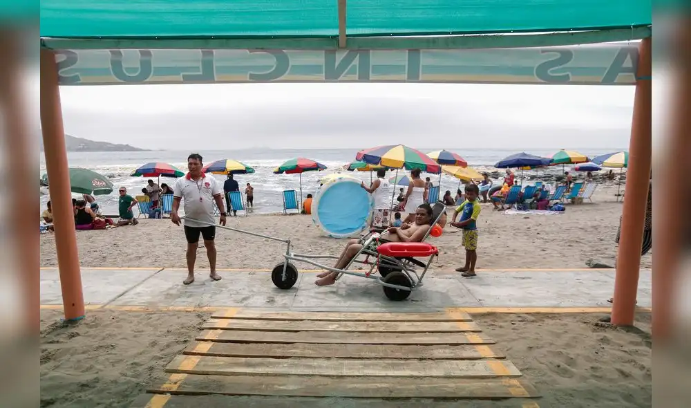 Las sillas anfibias, hechas por técnicos peruanos, soportan hasta 160 kilos. Crédito: Antonio Melgarejo