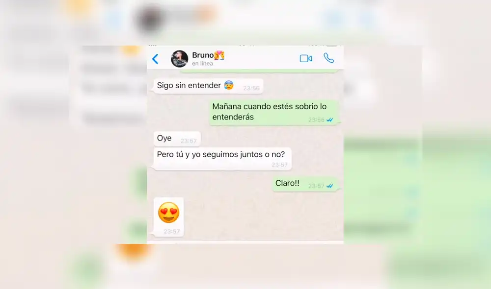 WhatsApp: Joven totalmente ebrio termina revelando oscuro secreto a su novia [FOTOS]