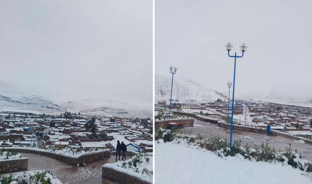 Jurisdicción es afectada por fuertes nevadas. Foto: Municipalidad de Nuñoa.