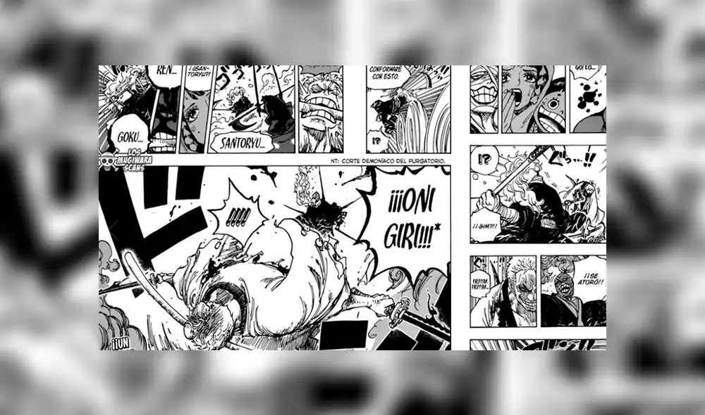 One Piece manga 937: ¡Zoro vs Gyukimaru y Kamazu! El espadachín en problemas