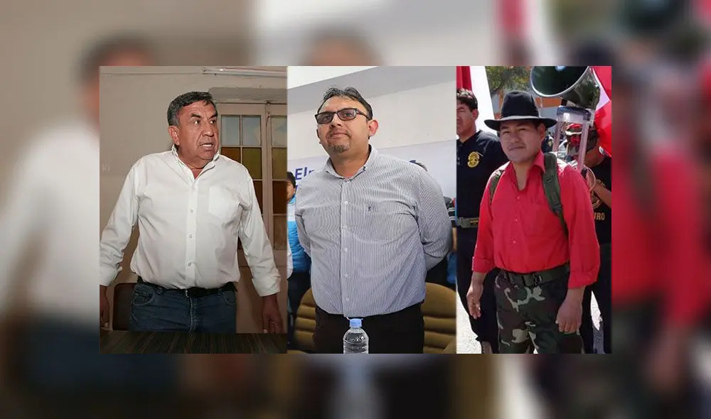 CANDIDATOS. Jaime Mujica, Alvaro Moscoso y Héctor Maquera.