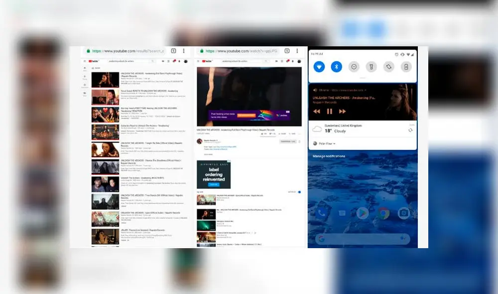 Proceso para reproducir música de YouTube de fondo.