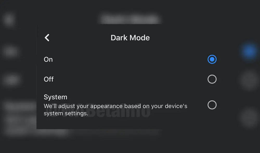 El modo oscuro de Facebook podrá activarse también según la configuración del sistema.