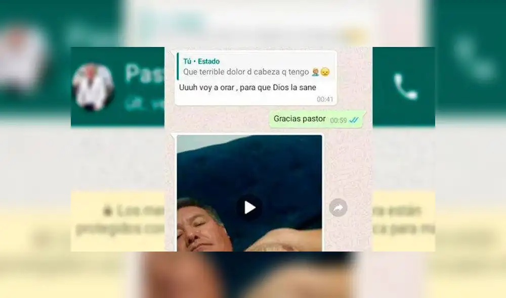 El sujeto pidió disculpas a través de un video. (Fuente: WhatsApp)