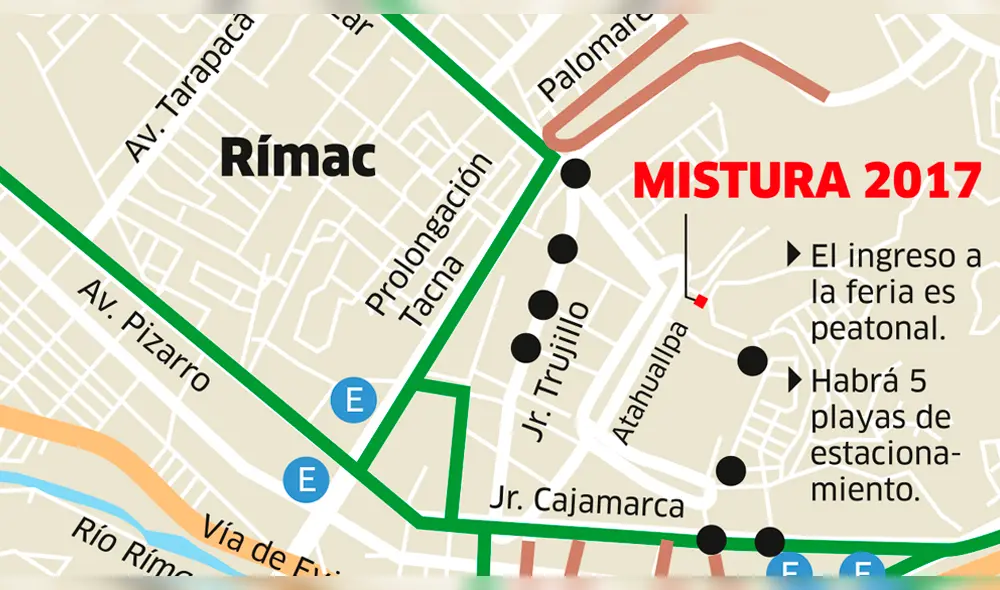 Conozca los desvíos y el plan de seguridad que se aplicarán en Mistura 2017