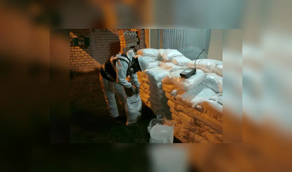 Vraem: Decomisan más de 3 toneladas de insumos para narcos