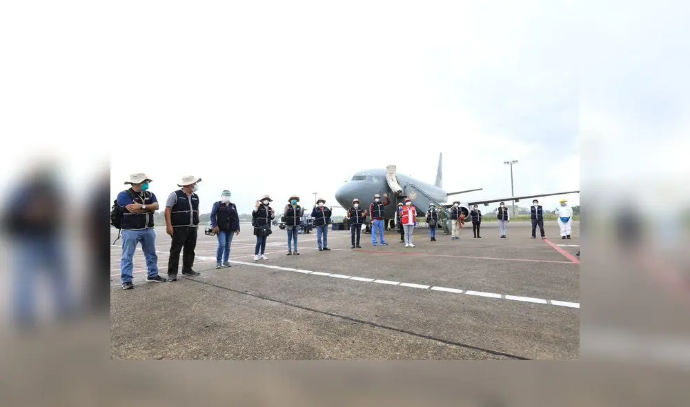Profesionales de la salud fueron trasladados en un avión de la Fuerza Aérea del Perú. Profesionales de la salud fueron trasladados en un avión de la Fuerza Aérea del Perú.